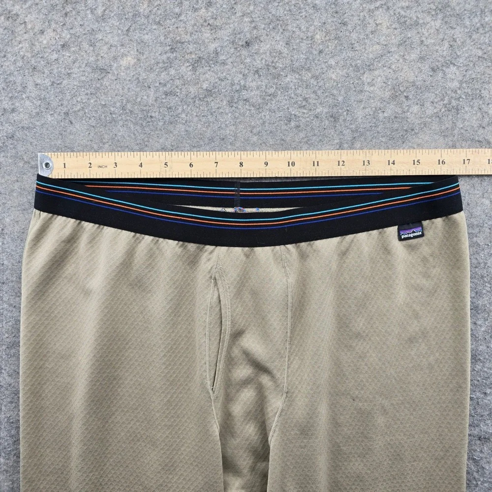 Patagonia Capilene Midweight Mens XL Base Layer Leggings Beige Tan Wicking Pants